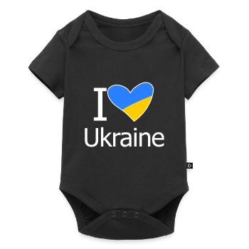 Ukraine - Body à manches courtes Premium Bébé - noir - Devant