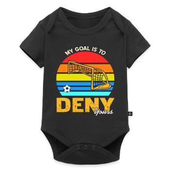 My goal is to prevent your goal - Baby Premium short-sleeve bodysuit - black - Front