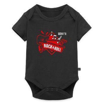 1950s Rock & Roll Rock N' Roll Vintage - Baby Premium short-sleeve bodysuit - black - Front