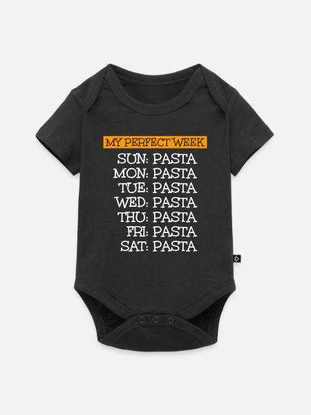 Pasta - Baby Premium Kurzarmbody - Schwarz