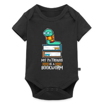 My Patronus is a Bookworm - Baby Premium Kurzarmbody - Schwarz - Vorne