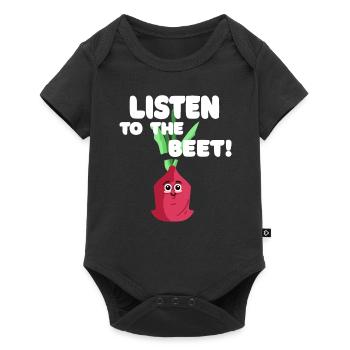 Listen to the Beet! - Baby Premium Kurzarmbody - Schwarz - Vorne