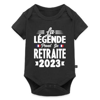 La Légende Prend Sa Retraite 2023 - Body à manches courtes Premium Bébé - noir - Devant