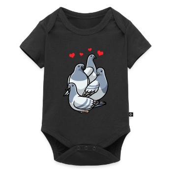 Pigeon breeding Pigeon fanciers - Baby Premium short-sleeve bodysuit - black - Front