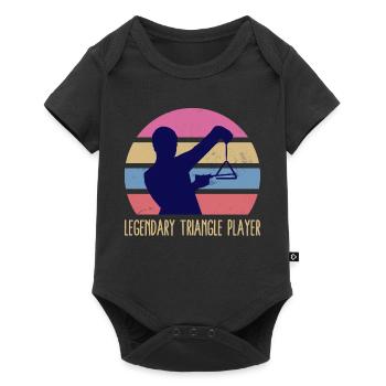 Triangelspieler Triangelspielerin Klang Triangel - Baby Premium Kurzarmbody - Schwarz - Vorne