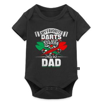 Darts Papa Mon copain de fléchettes préféré m’appelle - Body à manches courtes Premium Bébé - noir - Devant