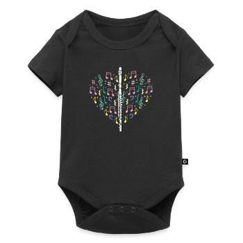 Flute I Musical Instrument Orchestra Motif for - Baby Premium short-sleeve bodysuit - black - Front