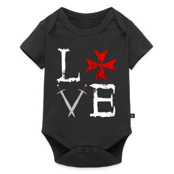 Ritterorden Johanniterorden Deus Vult Tempel Ritte - Baby Premium Kurzarmbody - Schwarz - Vorne