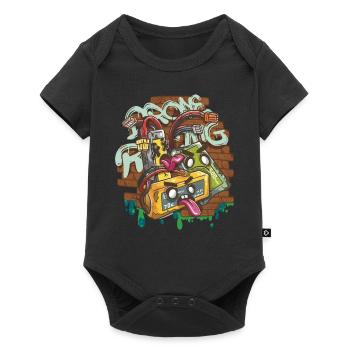 FPV Drone Pilot Freestyle RC Racing Drones - Baby Premium short-sleeve bodysuit - black - Front