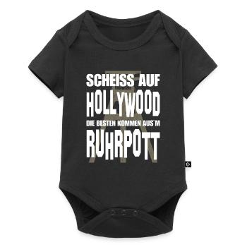 Ruhrpott Ruhrgebiet Spruch Sprüche Slang Dialekt - Baby Premium Kurzarmbody - Schwarz - Vorne