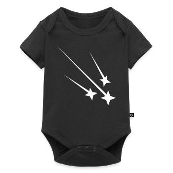 White shooting stars - Baby Premium short-sleeve bodysuit - black - Front