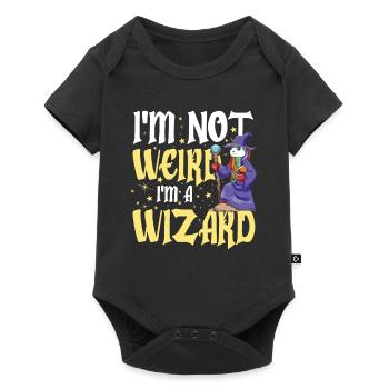I'm Not Weird I'm A Wizard - Baby Premium Kurzarmbody - Schwarz - Vorne
