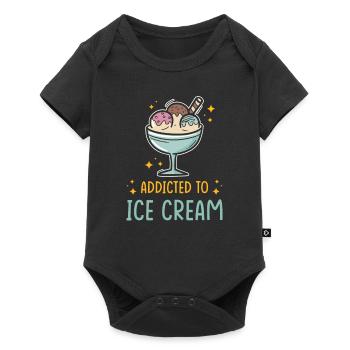 Ice - Baby Premium short-sleeve bodysuit - black - Front