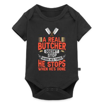 Butcher Meat Cutter Butcher Butcher's Shop - Baby Premium short-sleeve bodysuit - black - Front