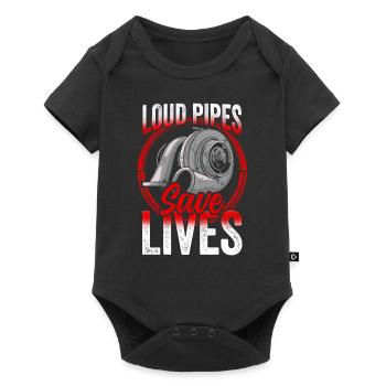 Loud Exhausts Save Life Car Mechanic Garage - Baby Premium short-sleeve bodysuit - black - Front
