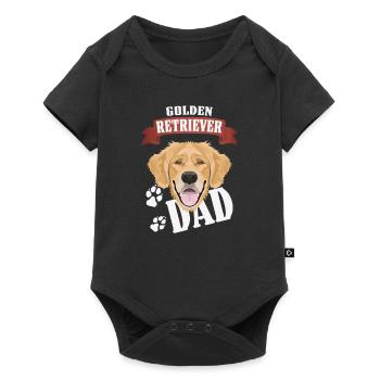 Golden Retriever Papa, Chien Papa - Body à manches courtes Premium Bébé - noir - Devant