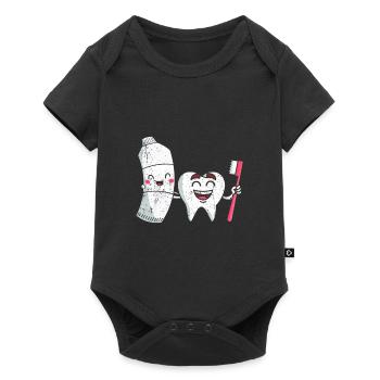 Zahnarzt - Baby Premium Kurzarmbody - Schwarz - Vorne