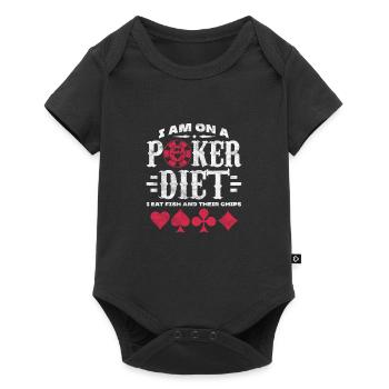 Poker - Baby Premium Kurzarmbody - Schwarz - Vorne