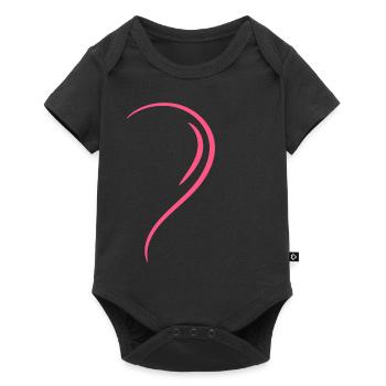 Demi-cœur Pink Love - Body à manches courtes Premium Bébé - noir - Devant