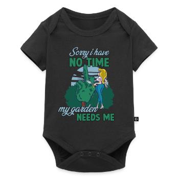 Funny hobby gardener outfit funny gardener - Baby Premium short-sleeve bodysuit - black - Front