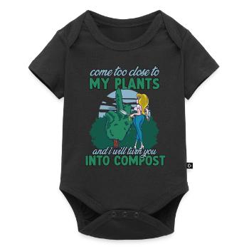 Je vous fais composter jardinier en disant jardin - Body à manches courtes Premium Bébé - noir - Devant