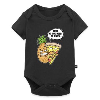 Pineapple Hawaiian Pizza Shh, No One Needs To Know - Baby Premium short-sleeve bodysuit - black - Front