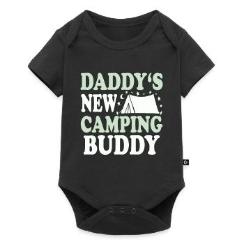 Daddys new camping buddy - Baby Premium short-sleeve bodysuit - black - Front