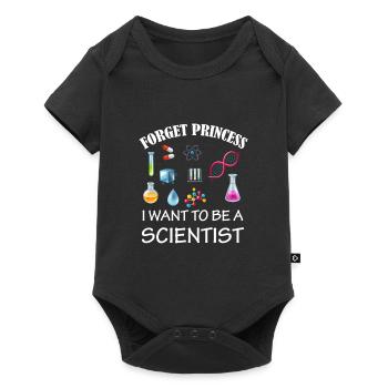 Oubliez princesse je veux être une fille scientifique - Body à manches courtes Premium Bébé - noir - Devant