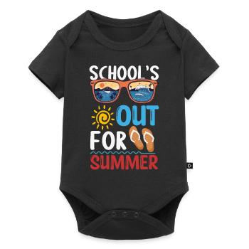 Rétro Dernier jour d’école Écoles dehors pour l’été - Body à manches courtes Premium Bébé - noir - Devant