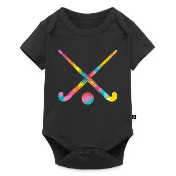 Hippie - Tie Dye Hockey sur gazon - Body à manches courtes Premium Bébé - noir - Devant