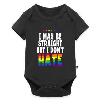 I May Be Straight But I Don't Hate Pride Month - Baby Premium Kurzarmbody - Schwarz - Vorne
