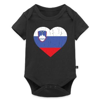 SLOVENIA - Baby Premium short-sleeve bodysuit - black - Front