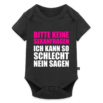 Keine Sexanfragen nein sagen - Baby Premium Kurzarmbody - Schwarz - Vorne