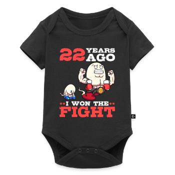22 years ago I won the fight 22nd birthday - Baby Premium short-sleeve bodysuit - black - Front