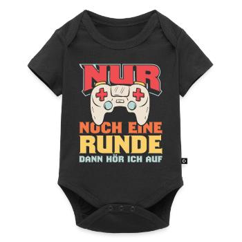 Gamer lustig Gamer Sprüche - Baby Premium Kurzarmbody - Schwarz - Vorne