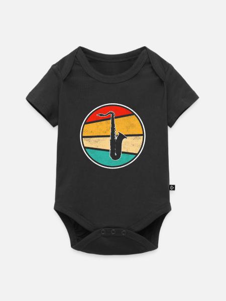 Saxophon Retro - Premium kortærmet baby-body  - sort