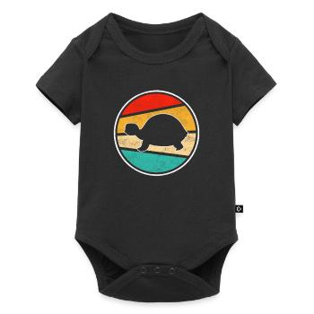 Turtle Retro - Baby Premium short-sleeve bodysuit - black - Front