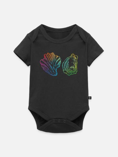 Auster - Baby Premium Kurzarmbody - Schwarz