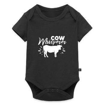 Cow - Baby Premium short-sleeve bodysuit - black - Front