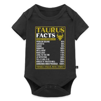 Taurus Zodiac Sign Gift Facts - Baby Premium short-sleeve bodysuit - black - Front