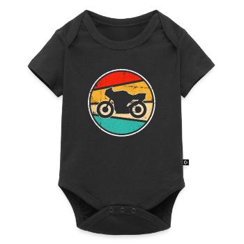 Moto rétro - Body à manches courtes Premium Bébé - noir - Devant