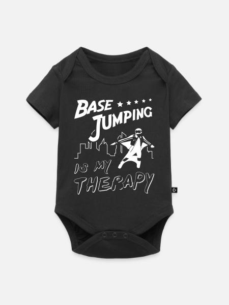 Base Jumping is My Therapy - Baby Premium Kurzarmbody - Schwarz