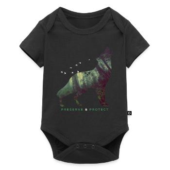 Preserve & Protect Climate Protection Wolf - Baby Premium short-sleeve bodysuit - black - Front