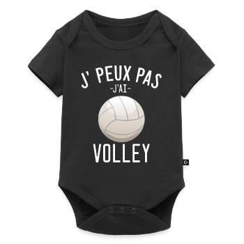 Je peux pas j'ai volley - Body à manches courtes Premium Bébé - noir - Devant