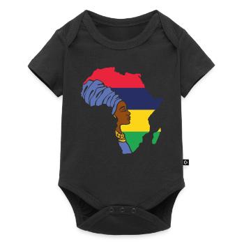 Drapeau de l’île Maurice Drapeau Afrique Souvenir ethnique - Body à manches courtes Premium Bébé - noir - Devant