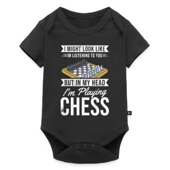 Chess Gift Board Game Chess Game Chess Board - Baby Premium short-sleeve bodysuit - black - Front