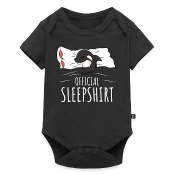 Orca Whale Sleeping Shirt - Baby Premium short-sleeve bodysuit - black - Front