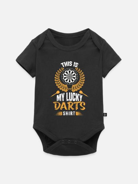 Dart Dartspieler Dartpfeil Dartscheibe - Premium kortærmet baby-body  - sort