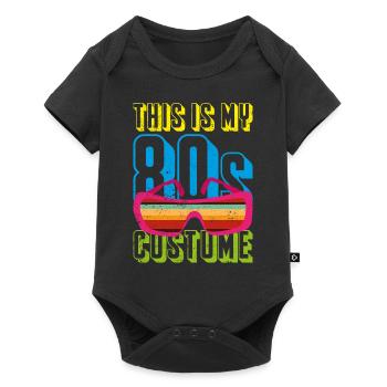 Eighties Theme Party Costume Gift 80s - Baby Premium short-sleeve bodysuit - black - Front