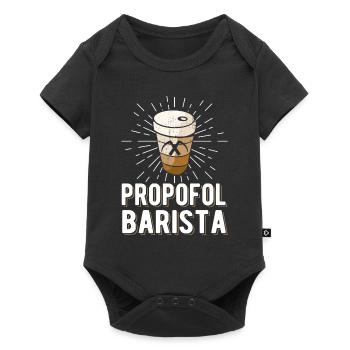 Propofol Barista - Laryngoscope Anesthésie Anesthésie - Body à manches courtes Premium Bébé - noir - Devant